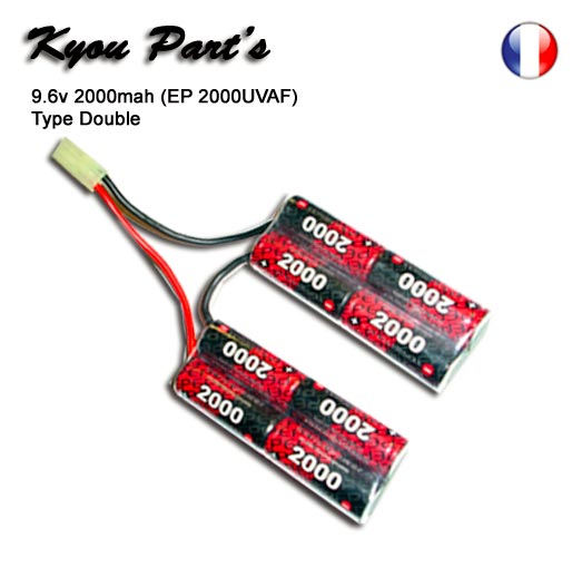 Kyou - Pack batterie 9.6v 2000mah (EP 2000UVAF) - Type Double