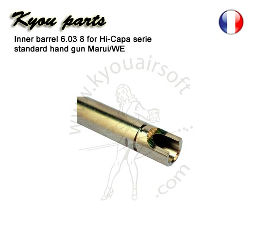 Kyou - Inner barrel 6.03 (chrome) - 82mm for Hi-Capa 3.8 (Marui), WE (HI-CAP - GLOCK)