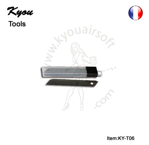 Kyou - Lot de 12 lames 18mm pour cutter universel professionnel