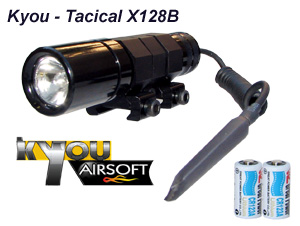 Kyou - Torche X128B avec intetrupteur d�port� & Support pour rail.