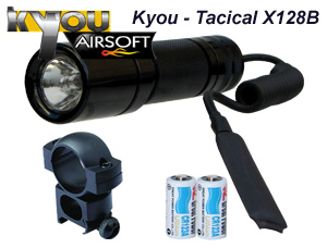Kyou - Torche X128B avec intetrupteur d�port� & Support pour rail.