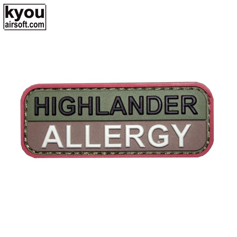 Kyou - Patch / écusson PVC HIGHLANDER ALLERGY