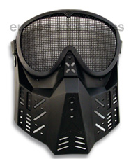 Masque custom facial avec grille métallique - Noir
