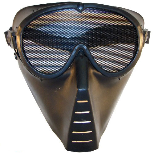 Masque facial avec grille m�tallique - Noir