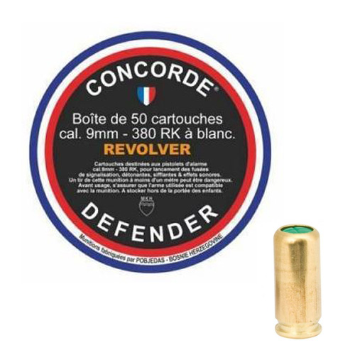 CONCORDE DEFENDER - Cartouche à blanc PAK 9MM X 25