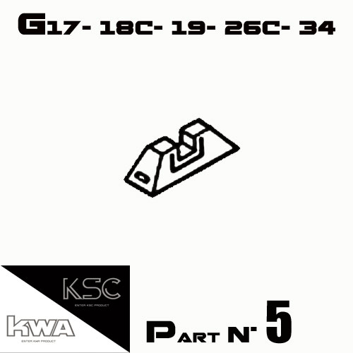 KWA / KSC - Rear Sight For G17-G18C-G19-G26C-G34