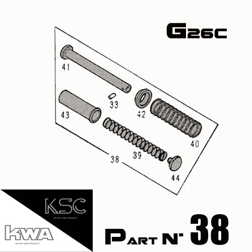 KWA / KSC - Recoil spring assembly G26C
