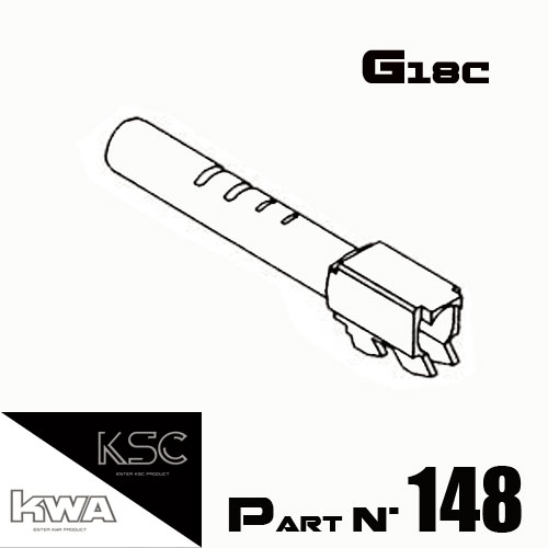 KWA / KSC - Outer barrel G18C (ABS)