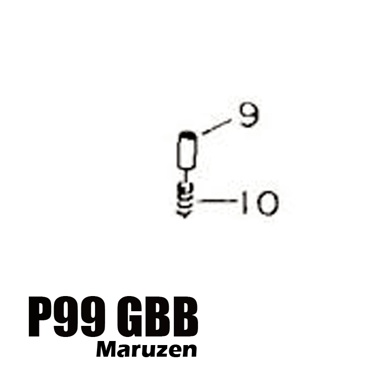 Maruzen - P99 GBB Assembly part number 09,10