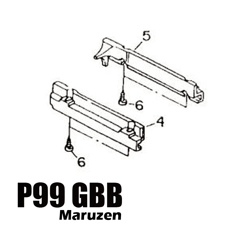 Maruzen - P99 GBB Assembly part number 04,05,06