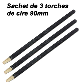 Sachet de 3 Torches de cire dur�e 90 mn