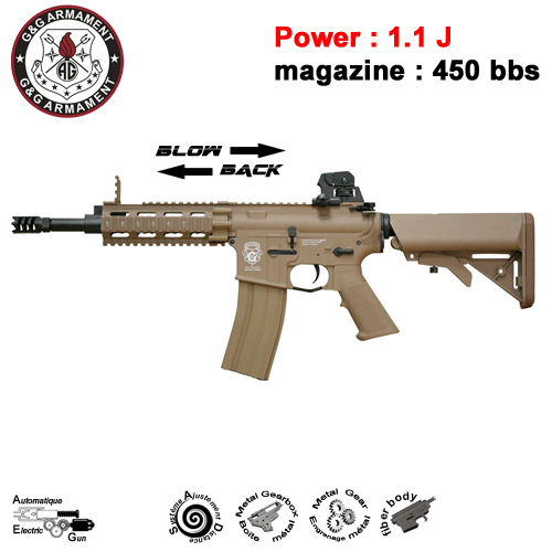 GG - GR16 CQW Rush Plastic BlowBack - EGR-16P-RSH-DBB-NCM - TAN - 1.1J