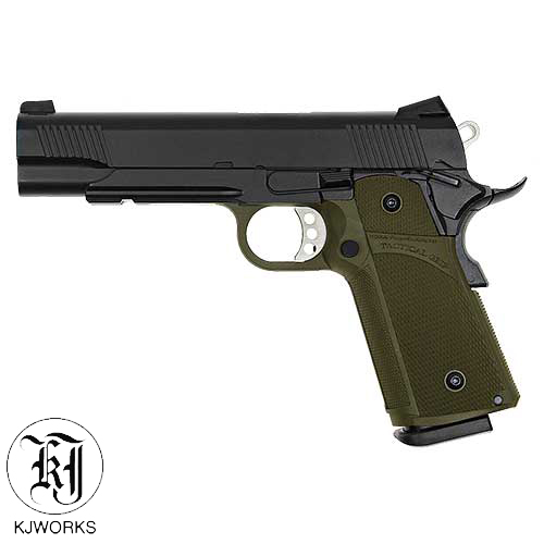 KJWORKS - Tactical K1911 (KP-05) Hi-Capa CO2 BlowBack OD GREEN