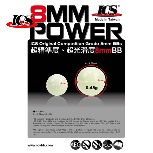 ICS - MC-182D 0.48g 52.083PCS/25KG Bag (8mm)