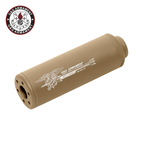 GG - G-01-029 SS-100 Mock Suppressor-Desert Tan (14mm CW) NAVY SEAL