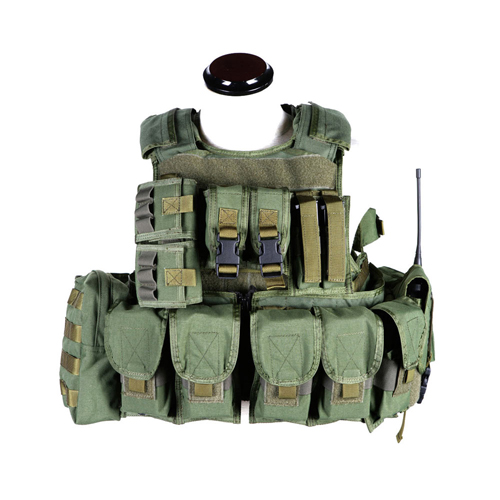 PANTAC - VT-C270-OD-L RAV Armor With Pouches, L, Olive Drab