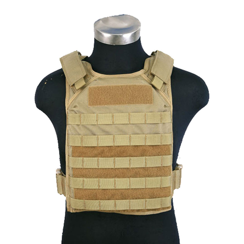 PANTAC - VT-C928-TN-X Molle Tactical Plate Carrier, XL, Khaki