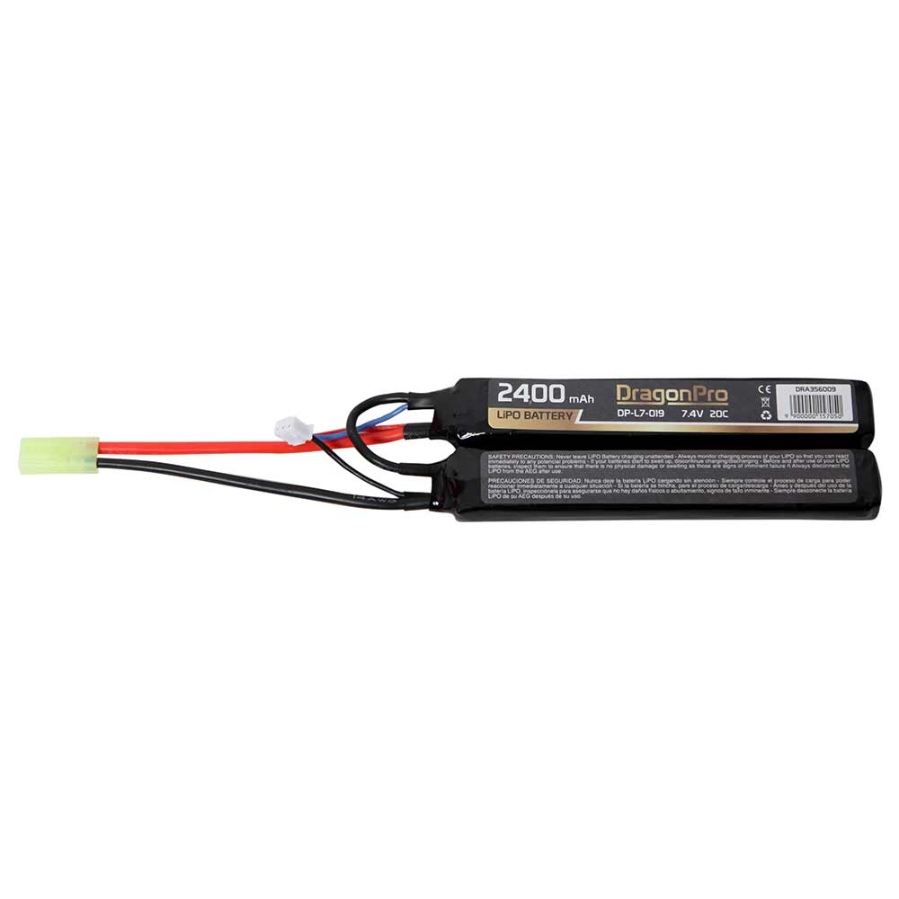 Dragonpro -DP-L7-019 7.4V 2400mAh 20C LiPO (1+1) 128x21x13mm