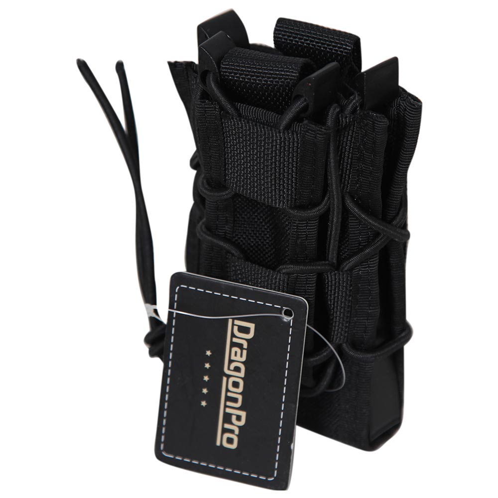 DRAGONPRO DP-PO009-002 Double Decker TaC Mag Pouch BLACK