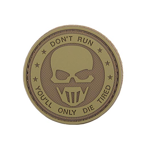 Patch PVC - DON T RUN - TAN