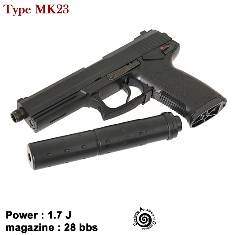 MK23 - Gaz GNB - 1.7 J - 6 mm
