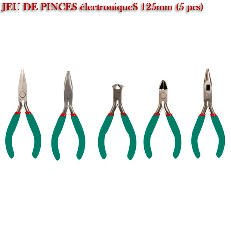 JEU DE PINCES électroniqueS 125mm (5 pcs)