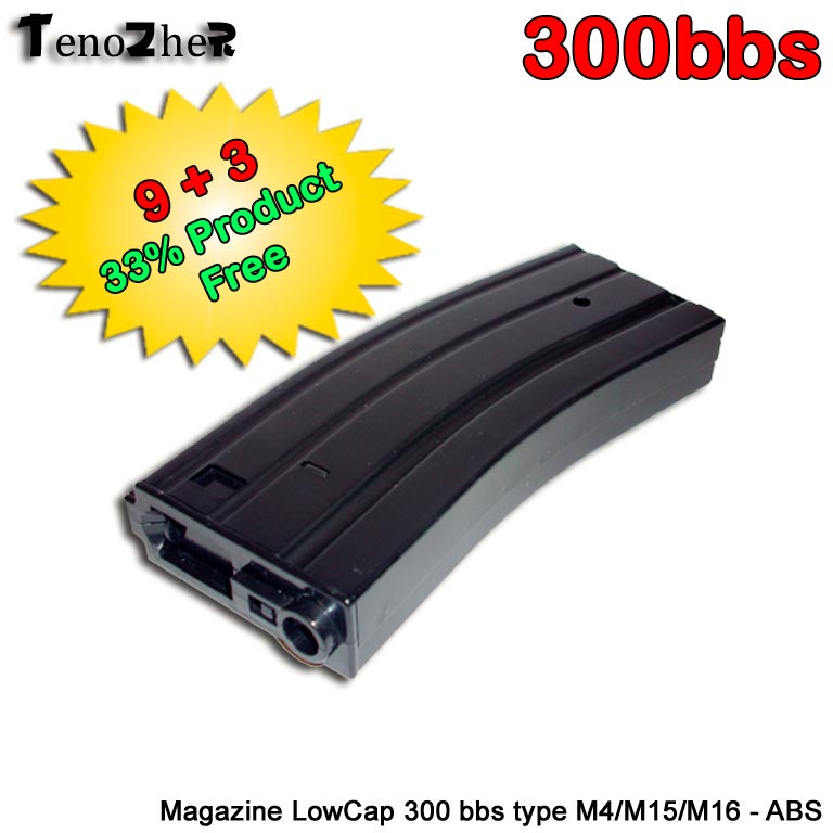 TenoZheR - Offre 9 + 3 - magazine 300 bbs metal - Pour AEG TZR 100 serie (type M4)