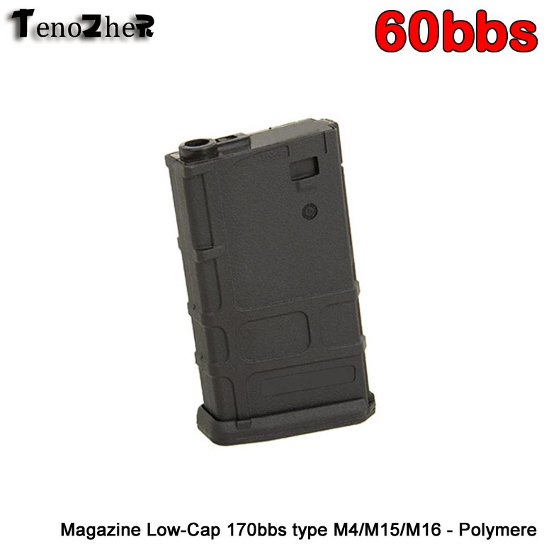 TenoZheR - magazine HiCap 60 bbs type M4/M15/M16 avec clips-  Polym�re BK