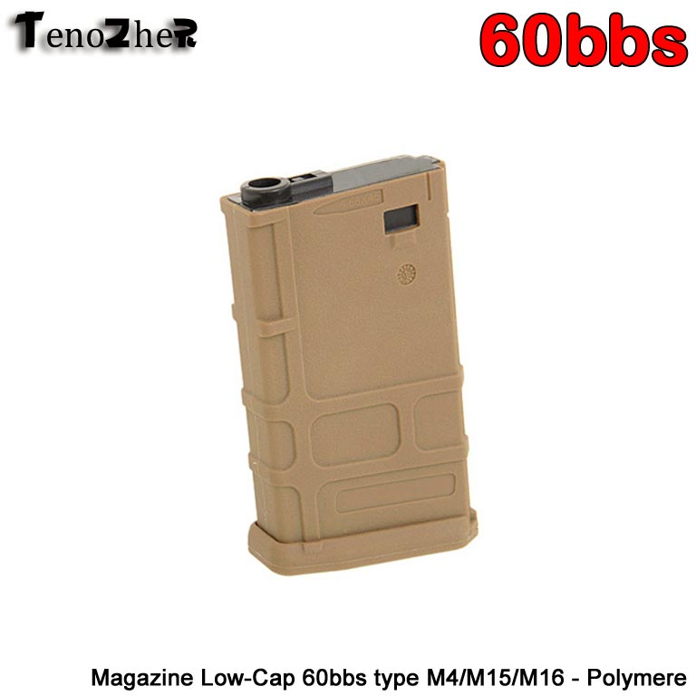 TenoZheR - magazine HiCap 60 bbs type M4/M15/M16 avec clips-  Polym�re TAN