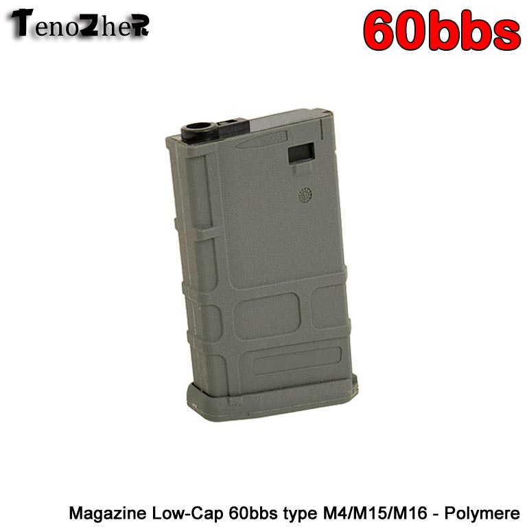TenoZheR - magazine HiCap 60 bbs type M4/M15/M16 avec clips-  Polym�re Foliage