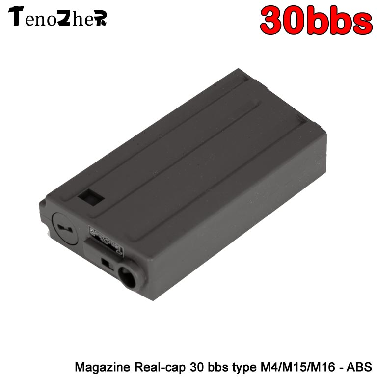 TenoZheR - Chargeur RealCap 30 bbs - type M16 - Gris - ABS - AEG